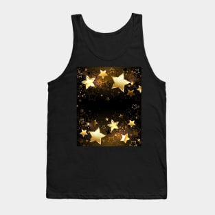 Background with golden stars Tank Top